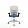 PIQUERAS Y CRESPO Silla de oficina Motilla Azul claro con malla Blanca