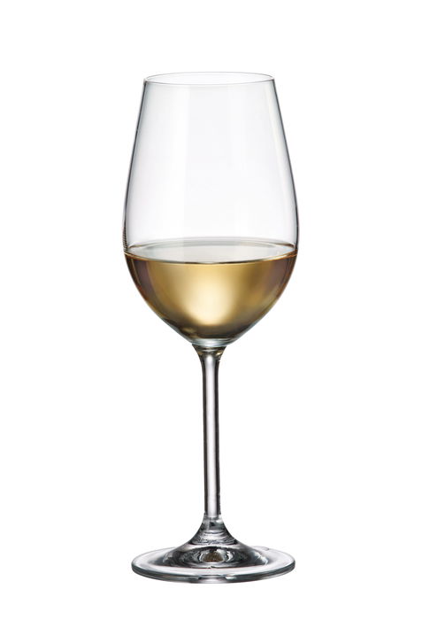 Bohemia Set de 6 Copas de Vino Blanco "Clara", 350 cc, Cristalería de Alta Calidad (4 Cajas)