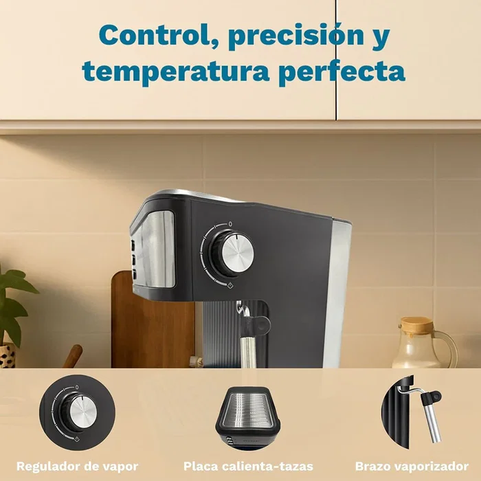 Cafetera expreso grunkel cafpresso-20aroma 850w 20 bares