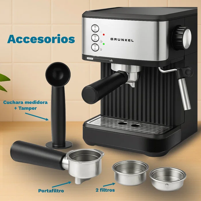 Cafetera expreso grunkel cafpresso-20aroma 850w 20 bares