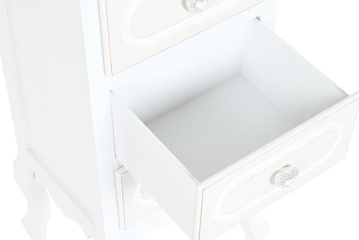 DKD Home Decor Chifonier Romántico Blanco Madera MDF 4 Cajones 100x36x40 cm DKD Home Decor Chifonier Romántico Blanco Madera MDF 4 Cajones 100x36x40 cm
