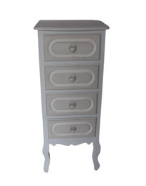 DKD Home Decor Chifonier Romántico Blanco Madera MDF 4 Cajones 100x36x40 cm