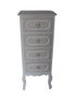 DKD Home Decor Chifonier Romántico Blanco Madera MDF 4 Cajones 100x36x40 cm