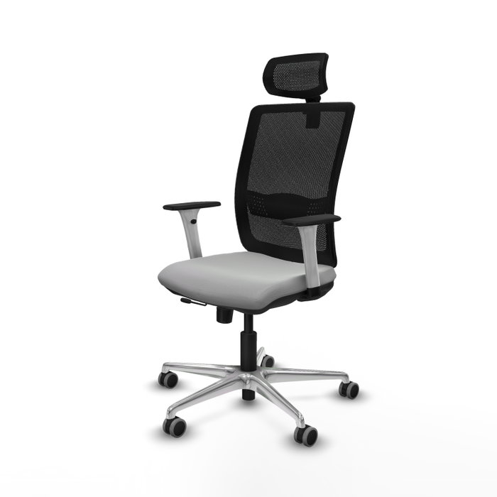 PIQUERAS Y CRESPO Silla de oficina Haches con mecanismo Sincro/Traslack Gris claro y Negro