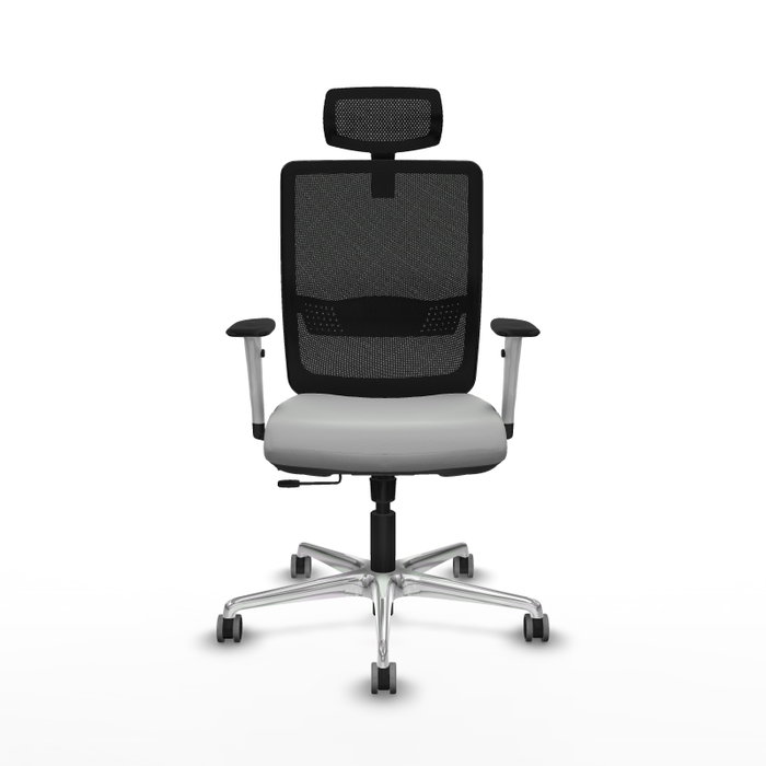 PIQUERAS Y CRESPO Silla de oficina Haches con mecanismo Sincro/Traslack Gris claro y Negro