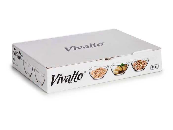 VIVALTO Bol para Apertivo Transparente Vidrio 460 ml 12x6x12 cm (Set de 48) VIVALTO Bol para Apertivo Transparente Vidrio 460 ml 12x6x12 cm (Set de 48)