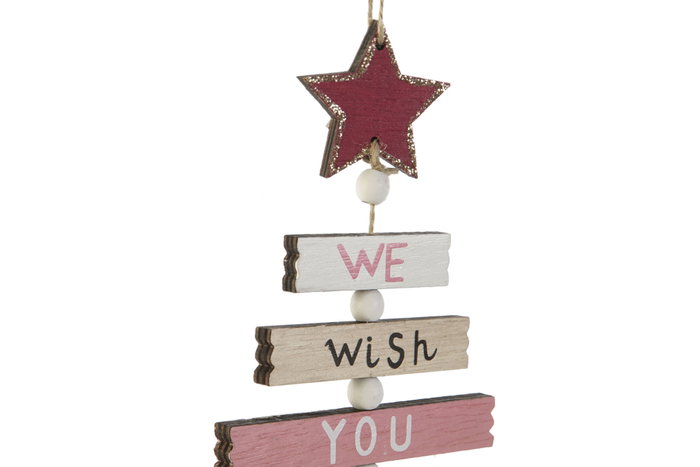 DKD Home Decor Decoración Colgante MDF Árbol Surtido 2 Colores