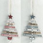 DKD Home Decor Decoración Colgante MDF Árbol Surtido 2 Colores
