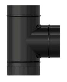 Estufa de vitrificado negro a 90º Ø 150 mm TEV15090
