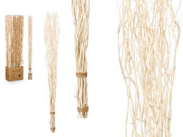 Giftdecor Ramillete de Varillas Natural con 30 LEDs, 120 cm de Alto, 10x10 cm de Ancho/Largo, Madera de Sauce (Set de 8)