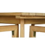 DKD Home Decor Mesa y Set de 5 Piezas en Teca y Cuerda Marrón 90x90x75 cm
