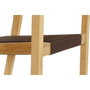 DKD Home Decor Mesa y Set de 5 Piezas en Teca y Cuerda Marrón 90x90x75 cm