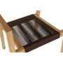 DKD Home Decor Mesa y Set de 5 Piezas en Teca y Cuerda Marrón 90x90x75 cm