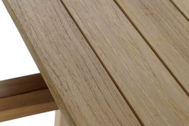 DKD Home Decor Set de 5 Mesas Terraza y Jardín Marrón Teca y Cuerda 90 x 75 x 90 cm