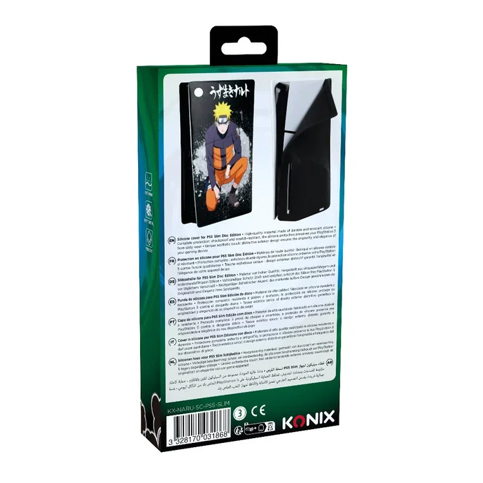 Konix 80389000011 Protectora Silicona para PlayStation 5 Slim - Multicolor, Resistente a Rayones y Golpes