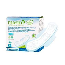 MASMI Compresas Ultra Finas Noche con Alas 10 Ud.