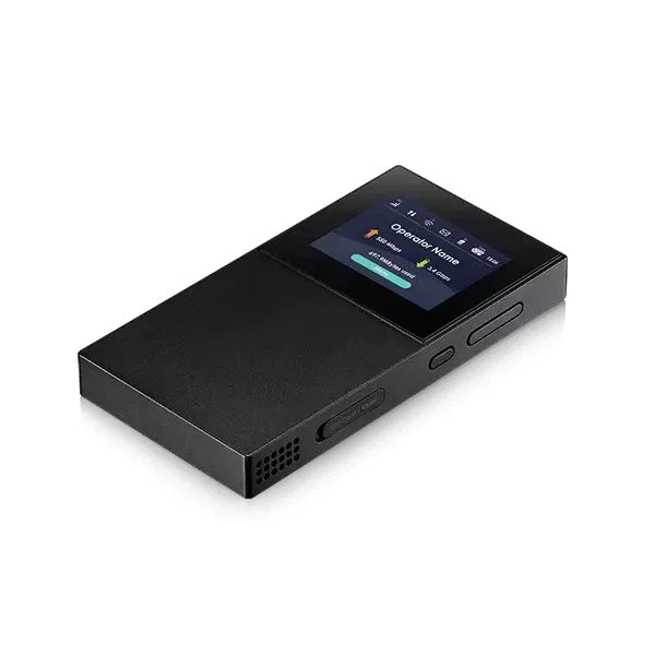 Zyxel NR2301 Router Móvil Portátil Wi-Fi 6 con Batería, Pantalla LCD 2.4", 5G/4G LTE, Antenas 2x2, Color Negro