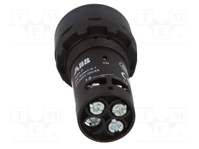 ABB Interruptor de presión CP1 22mm NC + NA negro ABB Interruptor de presión CP1 22mm NC + NA negro