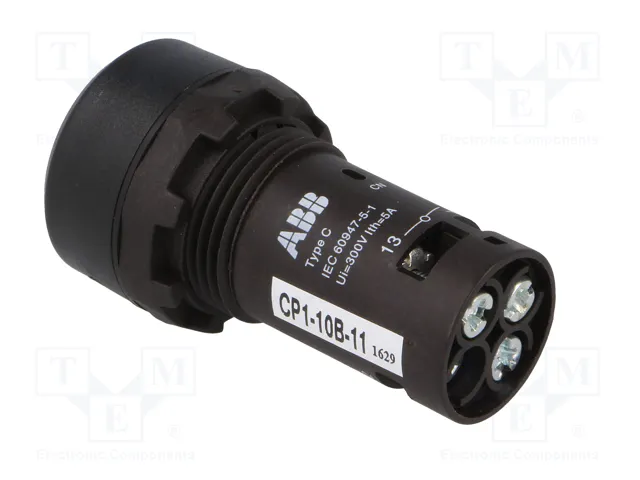 ABB Interruptor de presión CP1 22mm NC + NA negro ABB Interruptor de presión CP1 22mm NC + NA negro