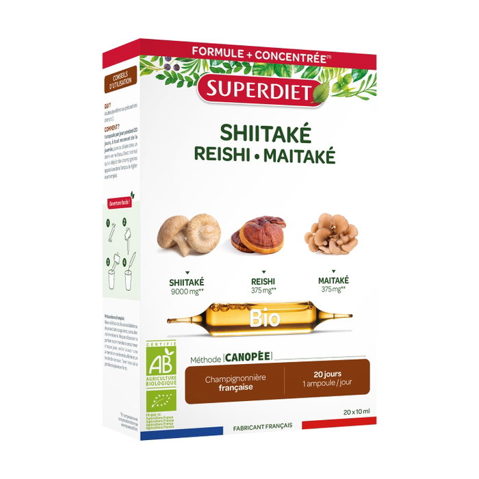 SUPERDIET Shiitake-Maitake-Reishi Bio 20 ampollas