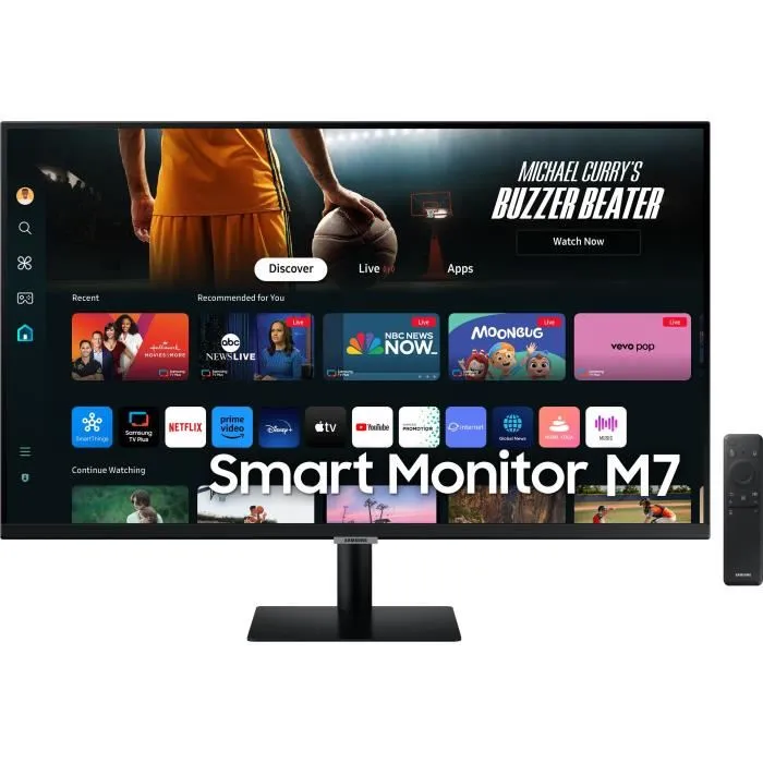 Samsung Smart Monitor M7 DM700 PC Monitor 32" UHD 4K Panel VA 60Hz HDR10 USB-C 65W HDMI Altavoces Negro Samsung Smart Monitor M7 DM700 PC Monitor 32" UHD 4K Panel VA 60Hz HDR10 USB-C 65W HDMI Altavoces Negro