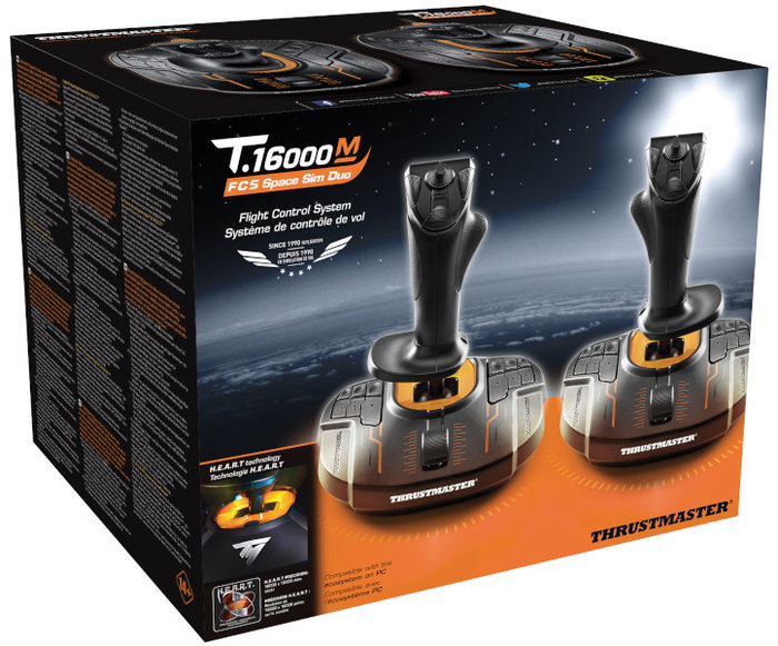 Thrustmaster T.16000M FCS Space Sim Duo Negro y Naranja Thrustmaster T.16000M FCS Space Sim Duo Negro y Naranja
