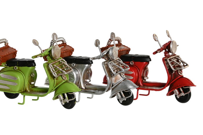 DKD Home Decor Vehículo de Decoración Metal Moto Surtido de 3 unidades