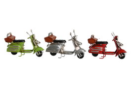 DKD Home Decor Vehículo de Decoración Metal Moto Surtido de 3 unidades