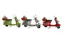 DKD Home Decor Vehículo de Decoración Metal Moto Surtido de 3 unidades
