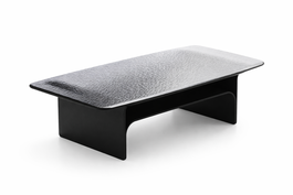 DKD Home Decor Mesa de Centro de Cristal Templado y MDF Negro