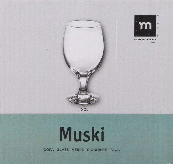 La Mediterranea Set 6 Copas Muski 400 cc (4 Cajas)