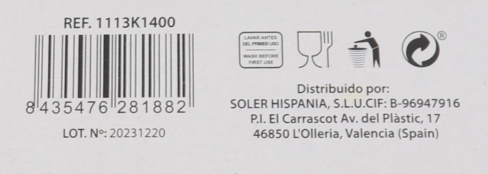 La Mediterranea Set 6 Copas Muski 400 cc (4 Cajas)