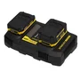 Stanley Fatmax Cargador Doble 18V 4A SFMCB24-QW Compatible Generación V20