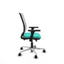 PIQUERAS Y CRESPO Silla de oficina Haches con mecanismo Sincro/Traslack, Turquesa y Blanco