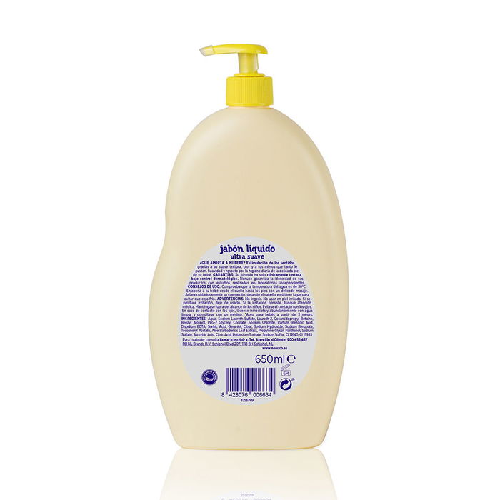 Nenuco Jabón Líquido Ultra Suave con Aloe Vera Gel de Baño 650 ml para Bebés