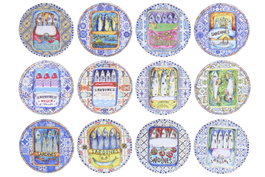 DKD Home Decor Posavasos de Dolomita Sardina, 12 unidades