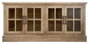 DKD Home Decor Buffet de Madera de Hevea y Cristal Natural