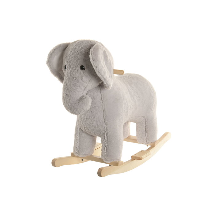 DKD Home Decor Mecedora de Elefante Gris y Madera DKD Home Decor Mecedora de Elefante Gris y Madera