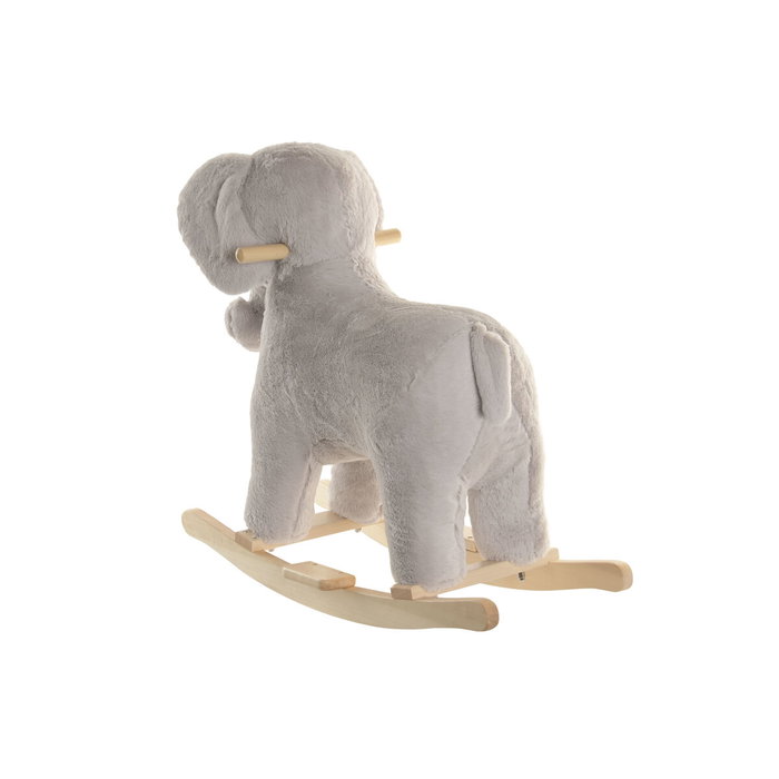DKD Home Decor Mecedora de Elefante Gris y Madera DKD Home Decor Mecedora de Elefante Gris y Madera