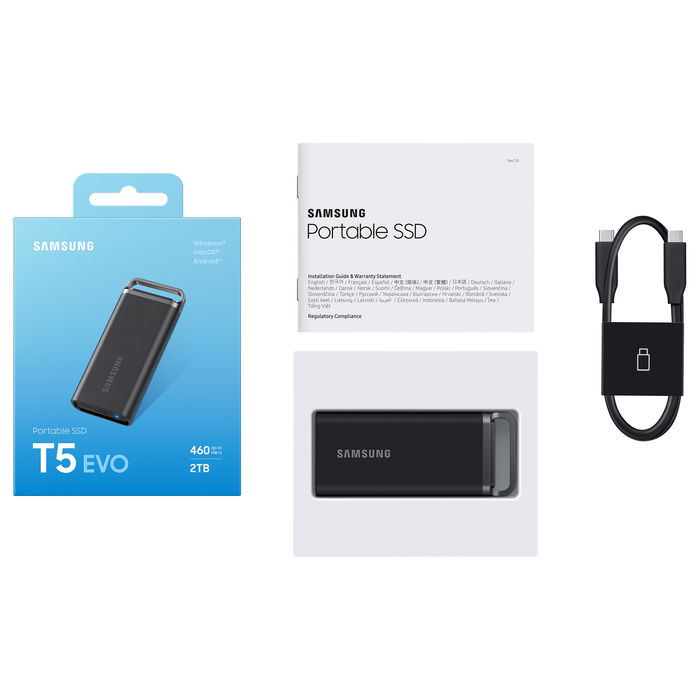 Samsung SSD Portátil MU-PH2T0S 2 TB Unidad de Estado Sólido Externa USB 3.2 Gen 1 (3.1 Gen 1) Color Negro