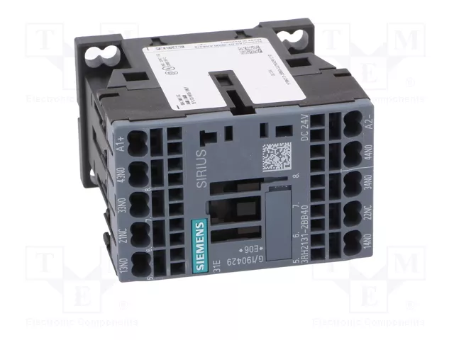 SIEMENS 3RH2131-2BB40 Contactor 4-polar S00 24VDC 10A SIEMENS 3RH2131-2BB40 Contactor 4-polar S00 24VDC 10A