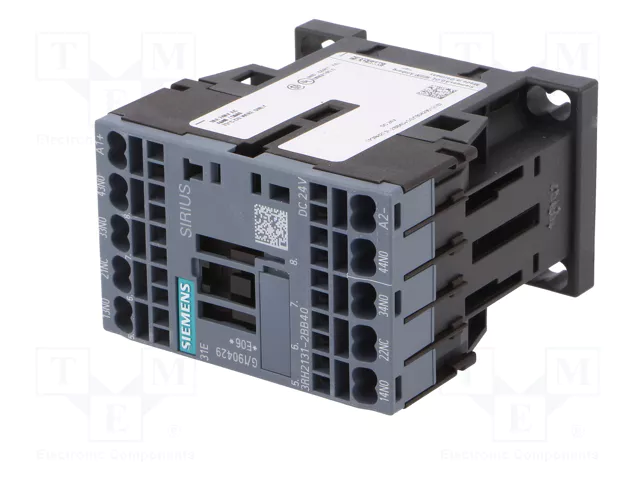SIEMENS 3RH2131-2BB40 Contactor 4-polar S00 24VDC 10A SIEMENS 3RH2131-2BB40 Contactor 4-polar S00 24VDC 10A