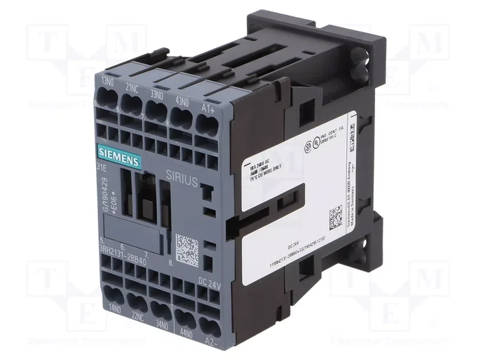SIEMENS 3RH2131-2BB40 Contactor 4-polar S00 24VDC 10A SIEMENS 3RH2131-2BB40 Contactor 4-polar S00 24VDC 10A