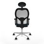 PIQUERAS Y CRESPO Silla de oficina Jorquera con mecanismo Sincro, verde petróleo y blanco