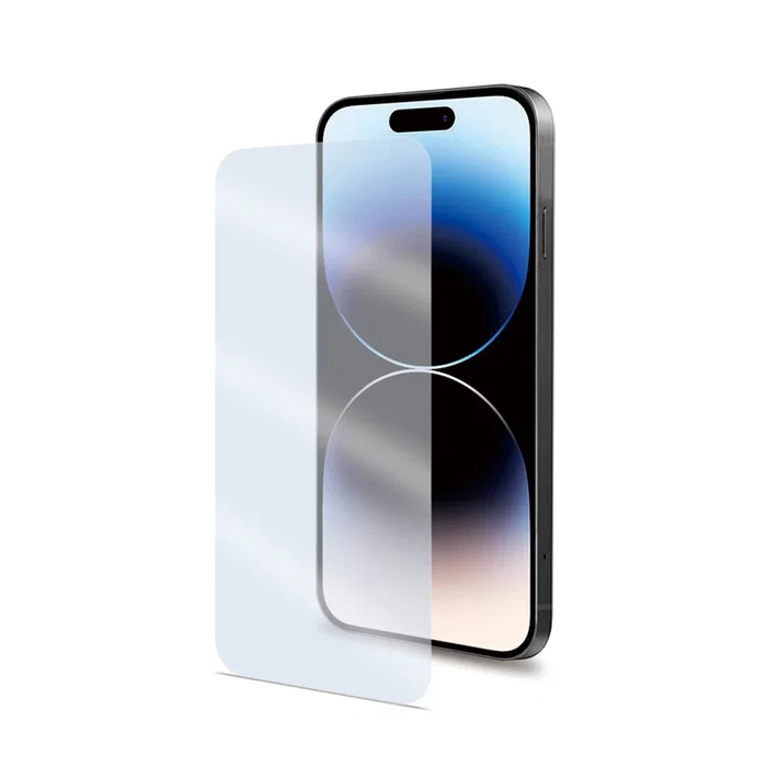 Celly EASY1053 Protector de Pantalla Vidrio Templado 9H para Apple iPhone 15 Pro (6.1") - Resistente a Rayones y Golpes, Anti-huellas, Bordes Redondeados, Transparente, 1 Unidad