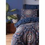 Aucune Juego de cama azul con funda nórdica 220x240 cm y 2 fundas de almohada 60x60 cm