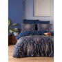 Aucune Juego de cama azul con funda nórdica 220x240 cm y 2 fundas de almohada 60x60 cm