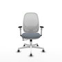 PIQUERAS Y CRESPO Silla de oficina Cilanco con mecanismo Sincro/Traslack, Gris y Blanco