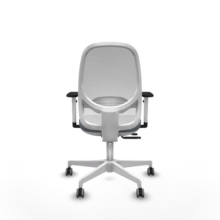 PIQUERAS Y CRESPO Silla de oficina Cilanco con mecanismo Sincro/Traslack, Gris y Blanco