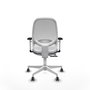 PIQUERAS Y CRESPO Silla de oficina Cilanco con mecanismo Sincro/Traslack, Gris y Blanco